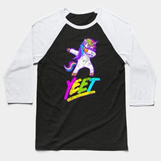 Yeet! it's a dabbing rainbow unicorn Baseball T-Shirt